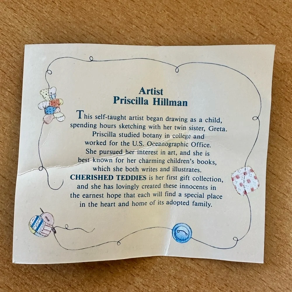 VINTAGE ~ Cherished Teddies ~ PETER